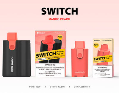 Inmood Switch Disposable Vape Kit – 5000 Puffs – 4% (40mg salt nicotine) with changeable pod option